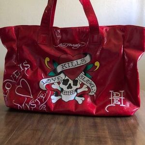 Ed Hardy red tote
